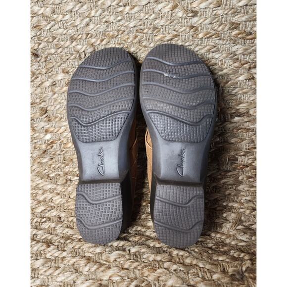 Women's Clarks Angie Mist Brown Leather Comfort Clogs Size 7 M Cushioned - Picture 11 of 11